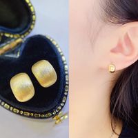 18K Gold Earring for Women Real Gold Jewelry Anillos De Bizu...