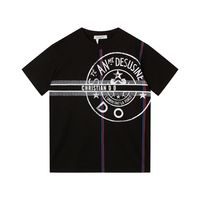 2022 Роскошная повседневная футболка Новая мужская одежда дизайнерская футболка с коротким рукавом 100% хлопок высококачественный христианство черно-белое значение M-2XL