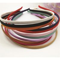 50 Pieces Blank Solid Colors Fabric Covered Headband Metal 5mm Hair Band For Hair Accessories Diy Craft Whole255z
