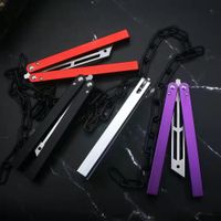 New Arrivals SQUID INDUSTRIES Butterfly Practice training free swing knife No cutting edge 420 Blade T6-6063 handle gifts