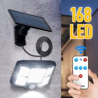 96 168 Luce solare per esterni LED IP65 Lampade di sicurezza del sensore di movimento impermeabile Lampade da giardino solare Solari Luci da parete