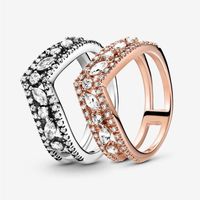 100% 925 Sterling Silver Sparkling Marquise Double Wishbone Ring For Women Wedding Rings Fashion Engagement Jewelry Accessories230r