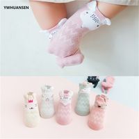 YWHUANSEN 5 Pairslot Summer Mesh Socks For borns Baby Cute Cartoon Socks For Girls Thin Soft Cotton Boy Child Socks Infants 220610