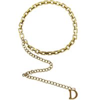 Kemerler Altın Zincirler Kemer Kadın En Kaliteli Alaşım Metal Bel Dekorasyon D Mektup Elbise Elbise Aksesuar Moda Klasik Belts