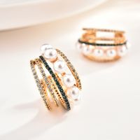 Designerörhängen Studs Classy Pearls Stud Diamond Woman S925 Ear Rings for Women's Party Wedding Presents Holiday Anniversary Gift