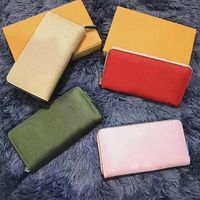 M60017 fashion designer woman hand wallet luxury leathers zipper coin purse men and women long classic Retro letter printing walle337Q