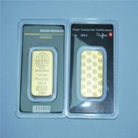 1 унция Swizerland Argorheraeus Gold Bar Высококачественные слитки с отдельным серийным номером Продажа бизнес -подарка Коллективная CHRIS254C