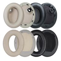 Auriculares Auriculares Proteína suave de cuero de cuero Pads de espuma para el oído de cojines de reemplazo de cojines para Sony WH-1000XM4 WH1000XM4 WH 1000 XM4 Cabeza