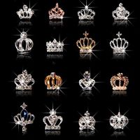10pcs set 3D Nail Art Jewelry Silver & Gold Crown Shape Nail Jewelry Shining Crystal Rhinestones Nail Jewelry Accessories ML723#230R