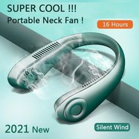 Summer Neck Fan Mini Portable Neckband 4000mAh Fan Bladeless Silent Personal Ventilador Updated Air Cooler Rapidly Cooling Down262c