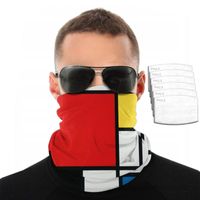 Schals Bandana Hals Gitter Stirnband Radfahrfischermaske Schal Piet Mondrian Multifunktional Outdoor Headwears -Scarves