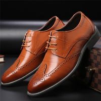Hommes habille chaussures ombre brevet cuir de luxe de luxe marié mariage italien style oxford grande taille 48 220716
