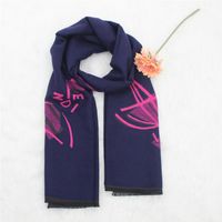 Luxury-2019 new winter fashion lady cute little girl dancing monster jacquard cashmere scarves women shawl female287F