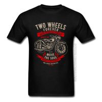 دورة مجتمع الدراجات النارية عتيقة سوداء قميص عجلتان إلى الأبد motoBike تحرك القمصان الروحية رايدر يوم الأب ذكر