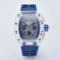 2022 new six needle multi-function second running carved hollow mechanical watch live broadcast Watch
