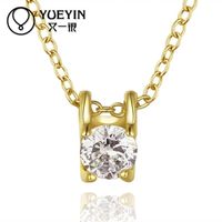 Pendant Necklaces Wholesale Gold Color Necklace For Women Wedding Bridal Jewelry Yellow Rose Collana MotherPendant