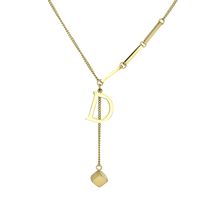 Elegant Fastness Gold Initial D Pendant Necklace INS Style W...