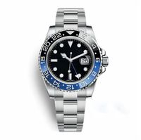 Mens Watch 3866 kol saati mavi siyah seramik çerçeve paslanmaz çelik 40mm watchc 116710 otomatik gmt mekanik hareket sınırlı jubilee watches master kutu