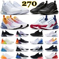 Nike Air Max 270 반응 남성 여성 신발 배 블랙 바우 하우스 광학 표백 산호 포도 회색 오렌지 디자이너 남성 운동화 스포츠 운동화 크기 36-45를 실행