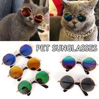 Dog Apparel Lovely Pet Glasses Cat Sunglasses Summer Headwear Vintage Eye Wear Pos Props Accessories