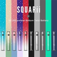 Batterie Dazzleaf Squarii d'origine Batterie de batterie de vape 400mAh Bouteille Top Twist Cartridge Batteries
