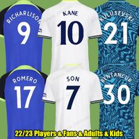 Kane Richarlison Jerseys de football 22 23 fils Romero Kulusevski Football Shirts Player Version Bentancur Sessengnon Sanchez Jersey Men Kids Kit