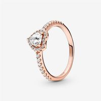 2020 Neuer Winter 925 Sterling Silber Clear Sprosated Heart Ring Fit Pandora Schmuck Engagement Hochzeitsliebhaber Mode Ring288n