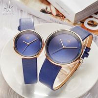 Shengke 2019 Brand Quartz Couple Watch Set Leather Watches For Lovers Men And Women Watches Set Relojes Parejas248S
