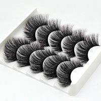 Cílios falsos 5 pares feitos artesanais 3D Mink Hair Churches natura