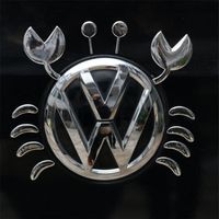 Funny 3D Crab Sticker Decal Badge Emblem Car Vinyl Logo Decals For VW Volkswagen Any Car267k