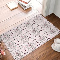 Carpets Terrier Dog Puppy Plaid Doormat Bedroom Rectangle Ca...