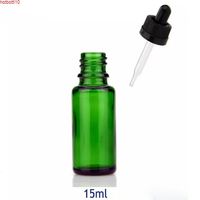 15ml Green Blue Clear Amber Glass Dropper Bottles Empty Oil Bottle 15 ml With childproof cap and tip dropper for e liquid330f