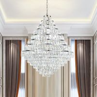 Pendant Lamps Villa hollow duplex building chandelier crystal hall spiral staircase post-modern living room hotel lobby light  lamp