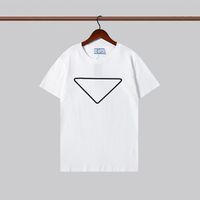 2021 고급 캐주얼 프라드 티셔츠 새로운 남자 마모 디자이너 짧은 슬리브 티셔츠 100% 면화 고품질 도매 흑백 크기
