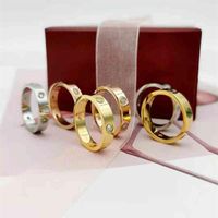 Verkauf trendiger Schmuck 1PCS Drop Shippin Edelstahl Liebhaber Ring Frau Schmuck Ringe Männer Hochzeitsversprechen Ringe für weiblich w262j