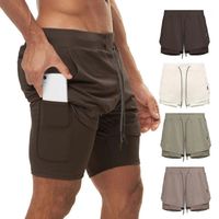 Running Shorts Male Quick Drying Double- Deck Training Soccer...