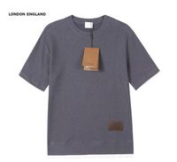 Designer Herren Womens Tops T-Shirt 420 g reines Baumwoll schwarz dunkelgrau hellgrau weiße Hemdnähte mit breiter Kante M-4xl