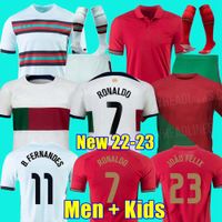 22 23 Portuguesa Joao Felix Soccer Jerseys Ruben Neves Bruno Ronaldo Fernandes Portugiser 2022 Portuguese Football Shirt Men Kid Kit Sets Diogo J. Otavio Woman Tops
