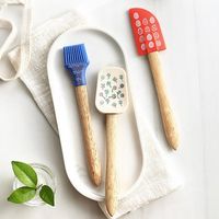 Other Bakeware 3PCS Silicone Cream Butter Spatula Brush Set ...