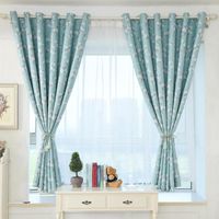 Rideau rideaux 100 x200cm vert kapok impression ombrage de chambre à coucher balcon rideaux short tissu de tissu #dropie