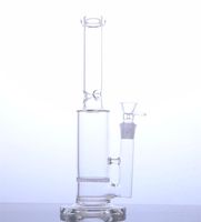 11 Inch glass water bong straight base with honeycomb disc f...