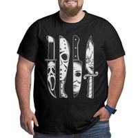 Camisetas para hombres Knives Horror Machete Movie Friday Halloween Goth Evil T Shirts Big Tall Camiseta Capa de manga corta Grande 4xl 5xl 6xl