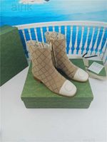 Designer de luxe en toile pour femmes marmont bottines bottines chaussures brunes chaussures