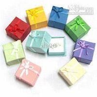48pcs jewelry Packaging box gift boxes <strong>ring beads</strong> size 4x4x3 cm mulit colors309u
