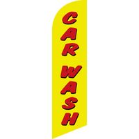 Tek taraflı araba yıkama sarı tarzı tüy bayrağı promosyon reklamı plaj swooper banner tabanı ve kutup dahil değil