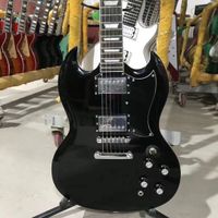 SG G400 Guitarra eléctrica Color negro Cuerpo de caoba Rosewood Diftonware Hardware Chrome Guitarar de alta calidad