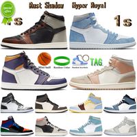 2022 Topp 1 1S Hyper Royal Mens Basketball Shoes Rust Shadow Cactus Wolf Grey Sail Mid Milan Pale Ivory Men Women Sneakers Trainers