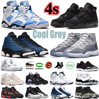 Mens Cool Grey 11 11s Basketball Shoes 25th Anniversary Concord White Bred 4s Black Cat 6s UNC 13s Brave Blue 12s playoffs Men Women Sneakers Trainers 5.5-13