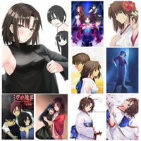 Paintings Anime Shiki Uses Sword Kara No Kyouka Prints Posters Decoration Salon Paper Cafe Wall Sticker Art Pictures Bedroom Painting