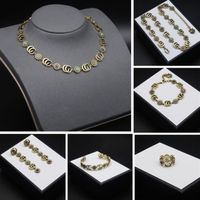 New arrival high quality Brand jewelry set necklace bracelet earrings ring for fashion women fine jewelry gift267K